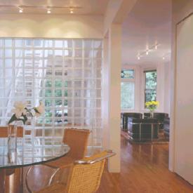 Maintain the illusion of open space while creating quiet private areas.  