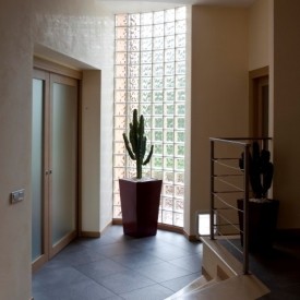 Glass Block Entryway