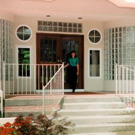 Glass Block Entryway